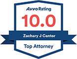 Avvo scores Zachary J Cantor 10, a top attorney